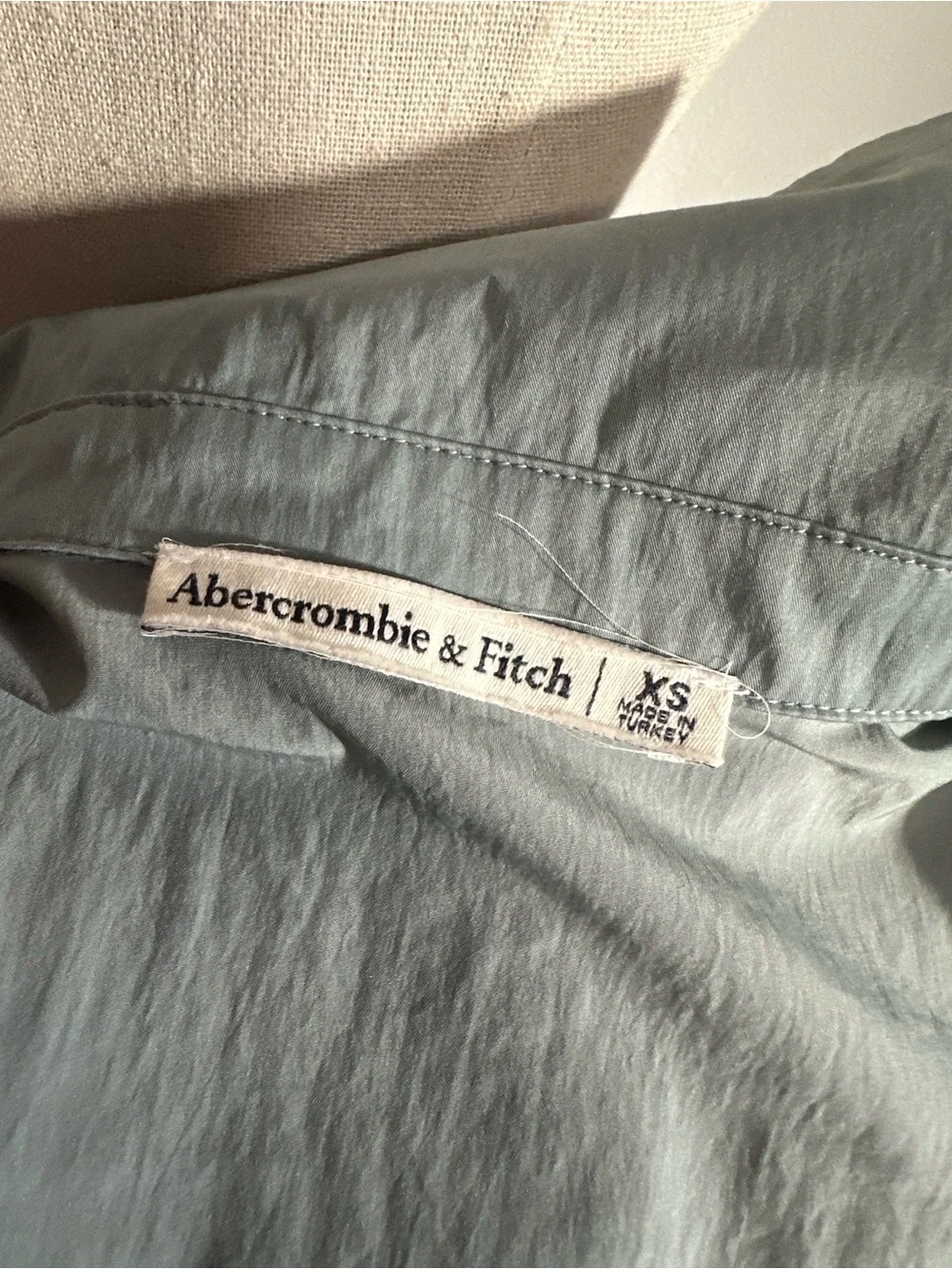 Abercrombie & Fitch Sage Green Utility Maxi Dress